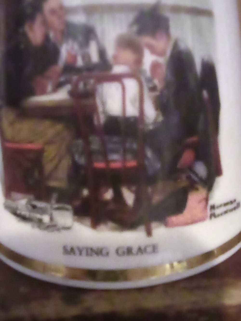 Norman Rockwell Limited Edition 1958 Saying Grace'  Bell .Made In W.Germany.